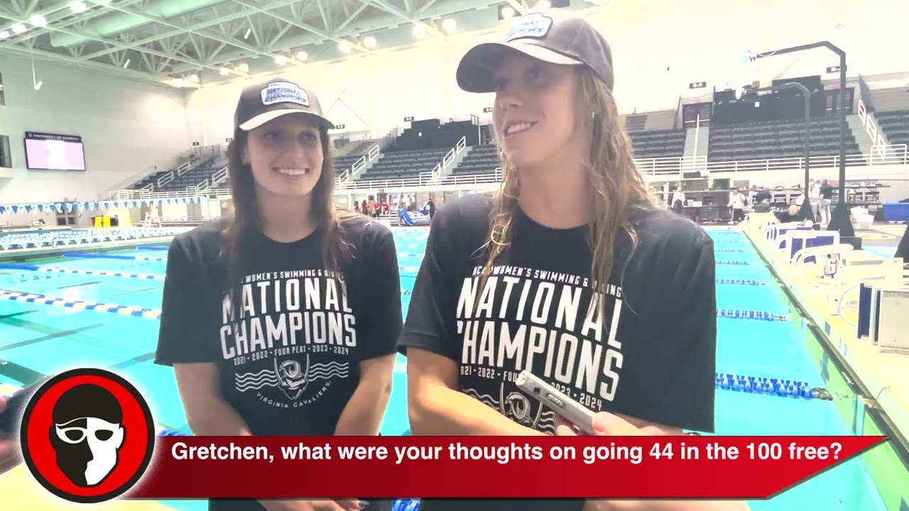 Gretchen and Alex Walsh FULL 100 Free/200 Breast Post Race Interview