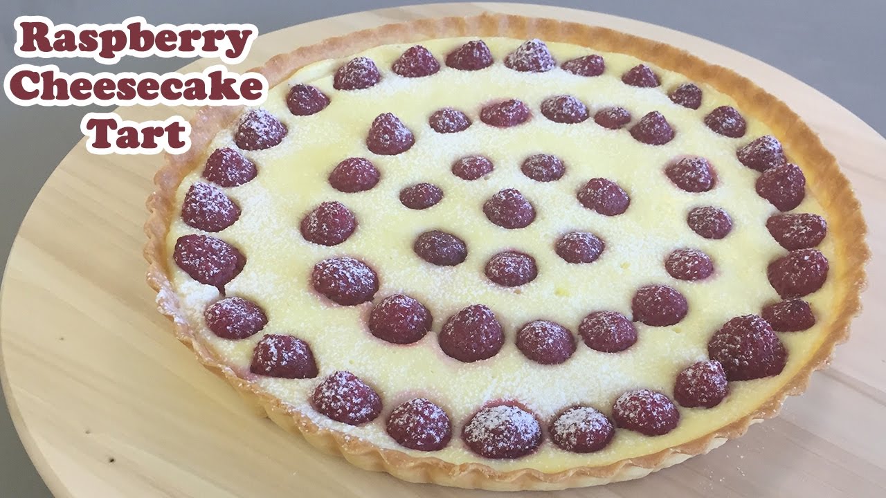 Raspberry Cheesecake Tart - Cheeky Crumbs
