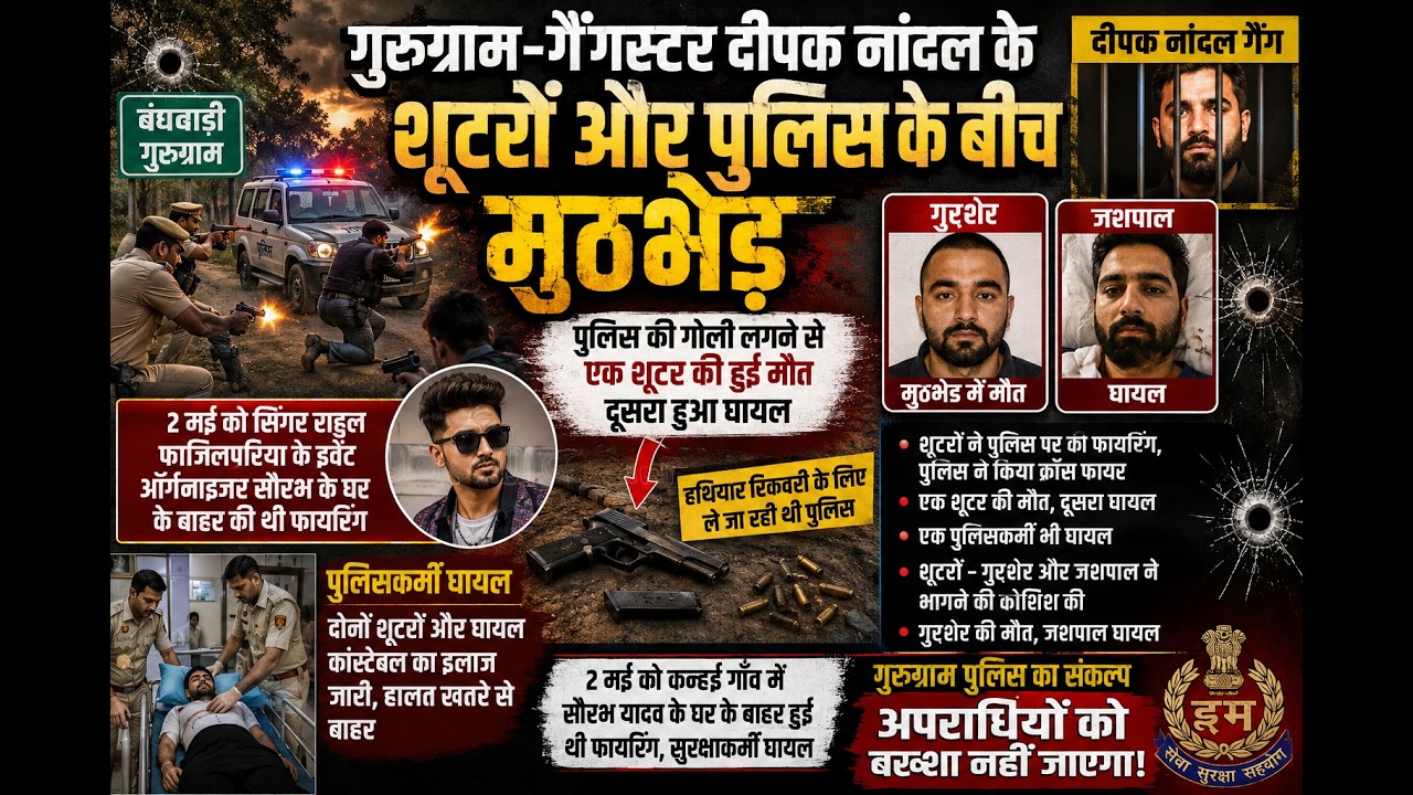 Police Encounter with Deepak Nandal Gang Shooters