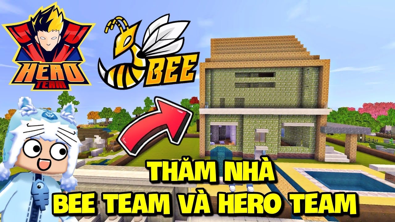 MEOWPEO KH&Aacute;M PH&Aacute; NH&Agrave; CỦA HERO TEAM V&Agrave; BEE TEAM TRONG MINI WORLD