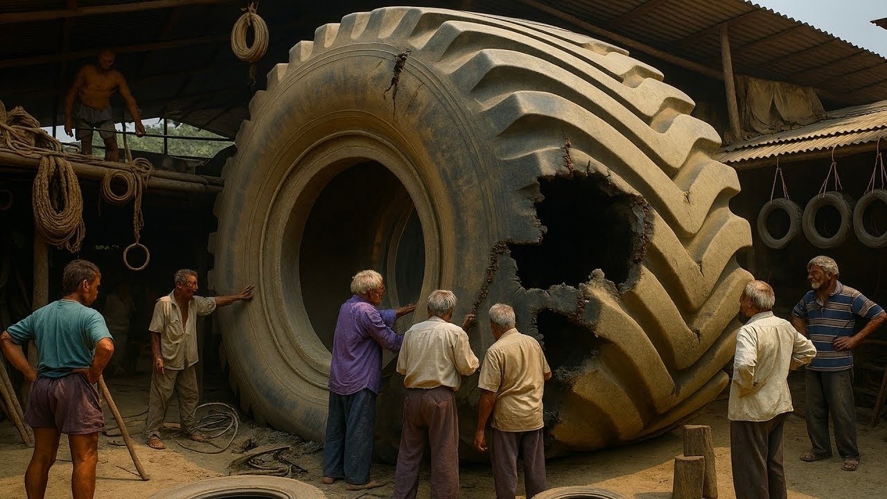 12-Foot Loader Tyre Cracked BADLY – Our Most Difficult Repair Yet!