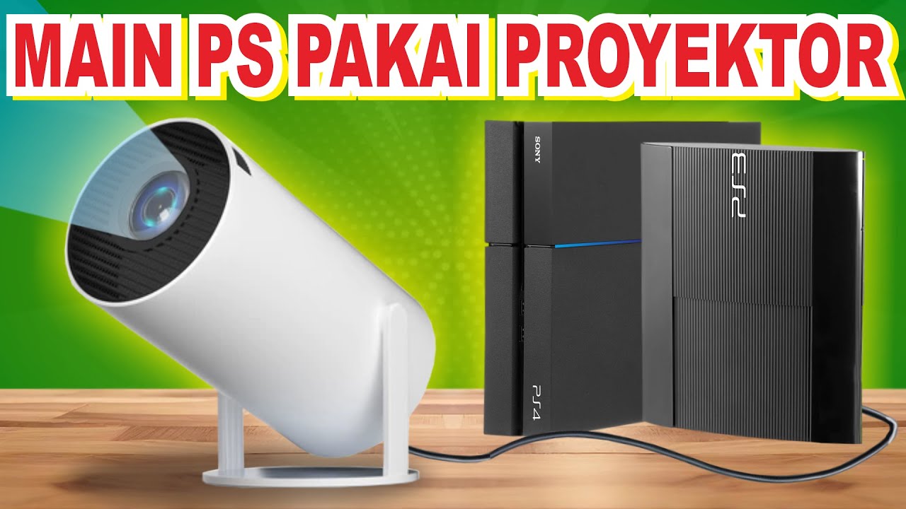 Nyobain Main PS3 & PS4 Pakai PROYEKTOR‼️ dengan Mini Projector XGODY GIMBAL 3‼️