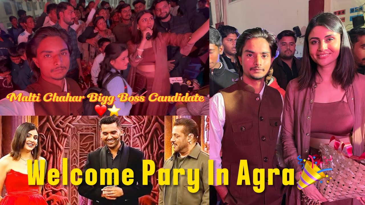 Wild Malti Chahar Grand Welcome In Agra 😍| #maltichahar #biggboss #mumbai #agra #viral #trending