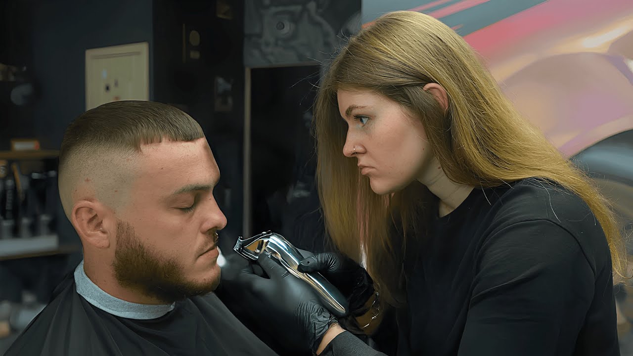 💈He NEVER Expected a Female Barber to Do THIS With Scissors!
