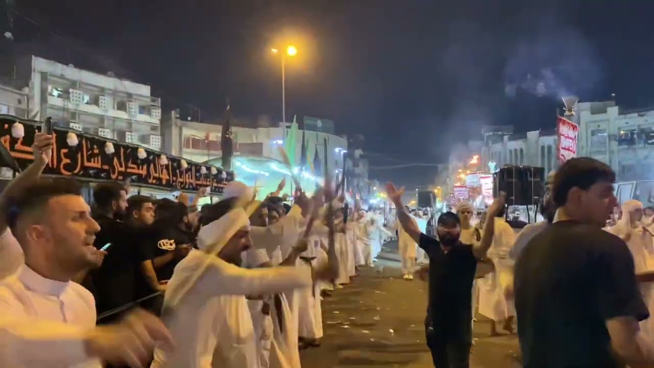 موكب سوق حنون الكبير التاسع من محرم بغداد شارع الكفاح 2023