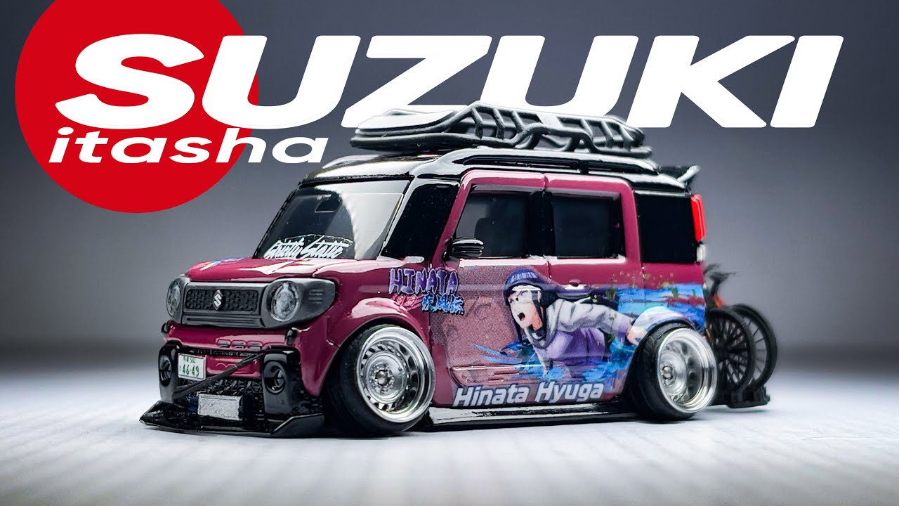 Suzuki Spacia Gear kei car Itasha Camber Gank Tomica Custom