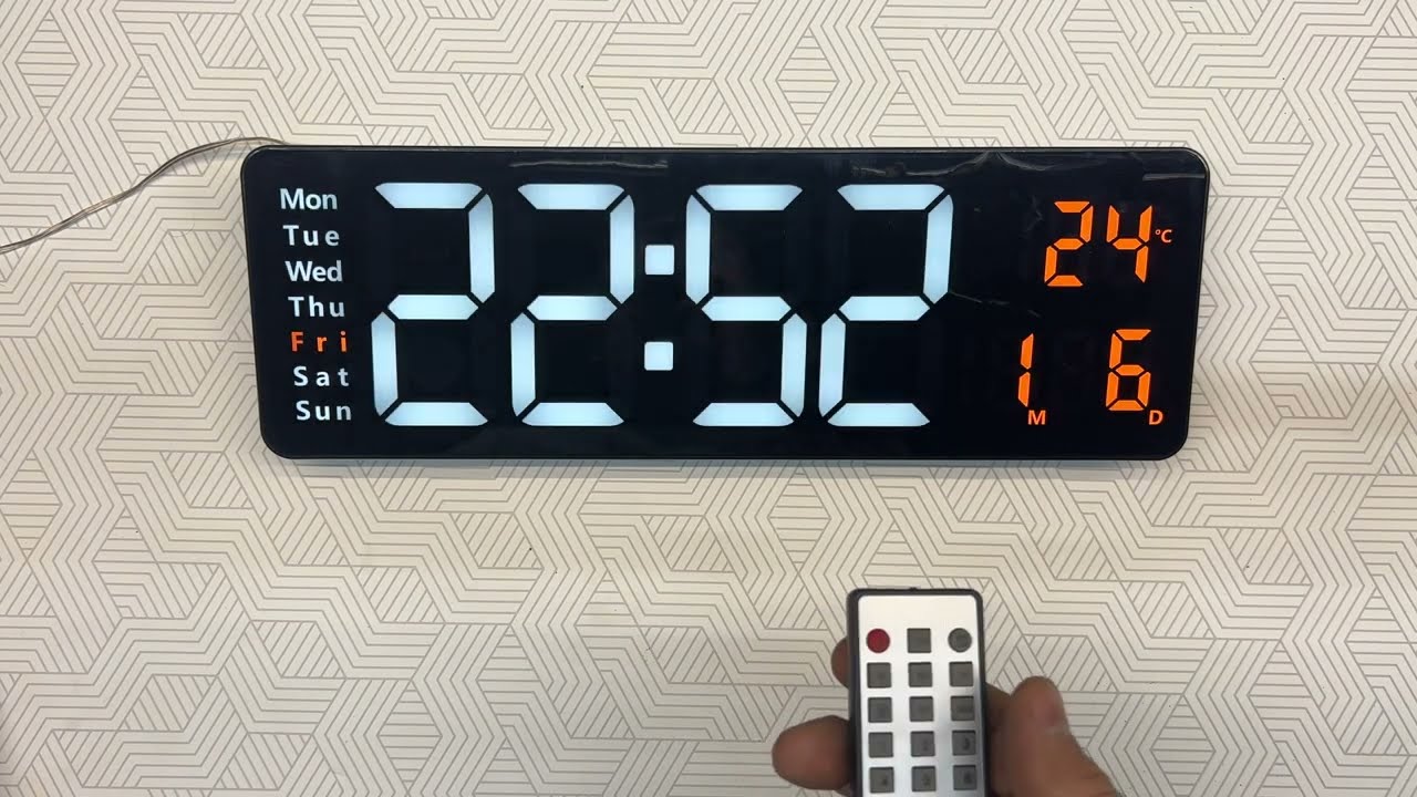 Большие светодиодные часы с Али Экспресс . Обзор . Настройка .