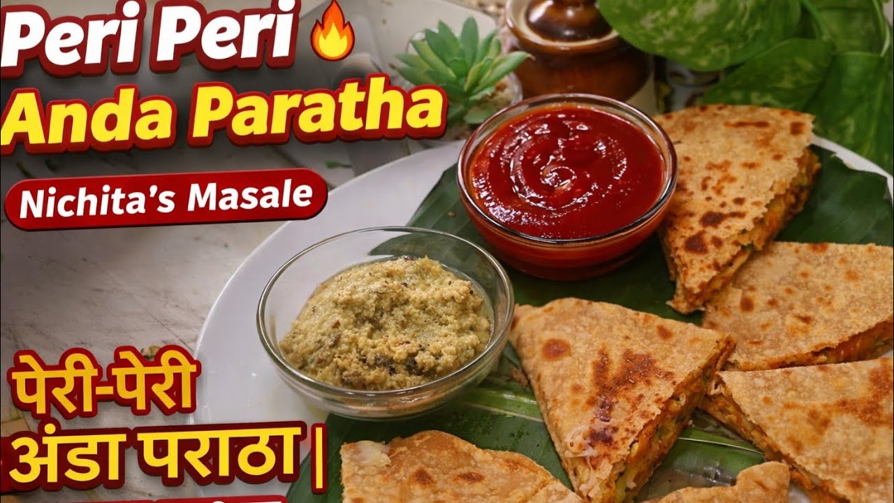 Peri Peri Anda paratha ( पेरी पेरी अंडा पराठा ) yummy tasty सर्वांनाच आवडेल असा पराठा 