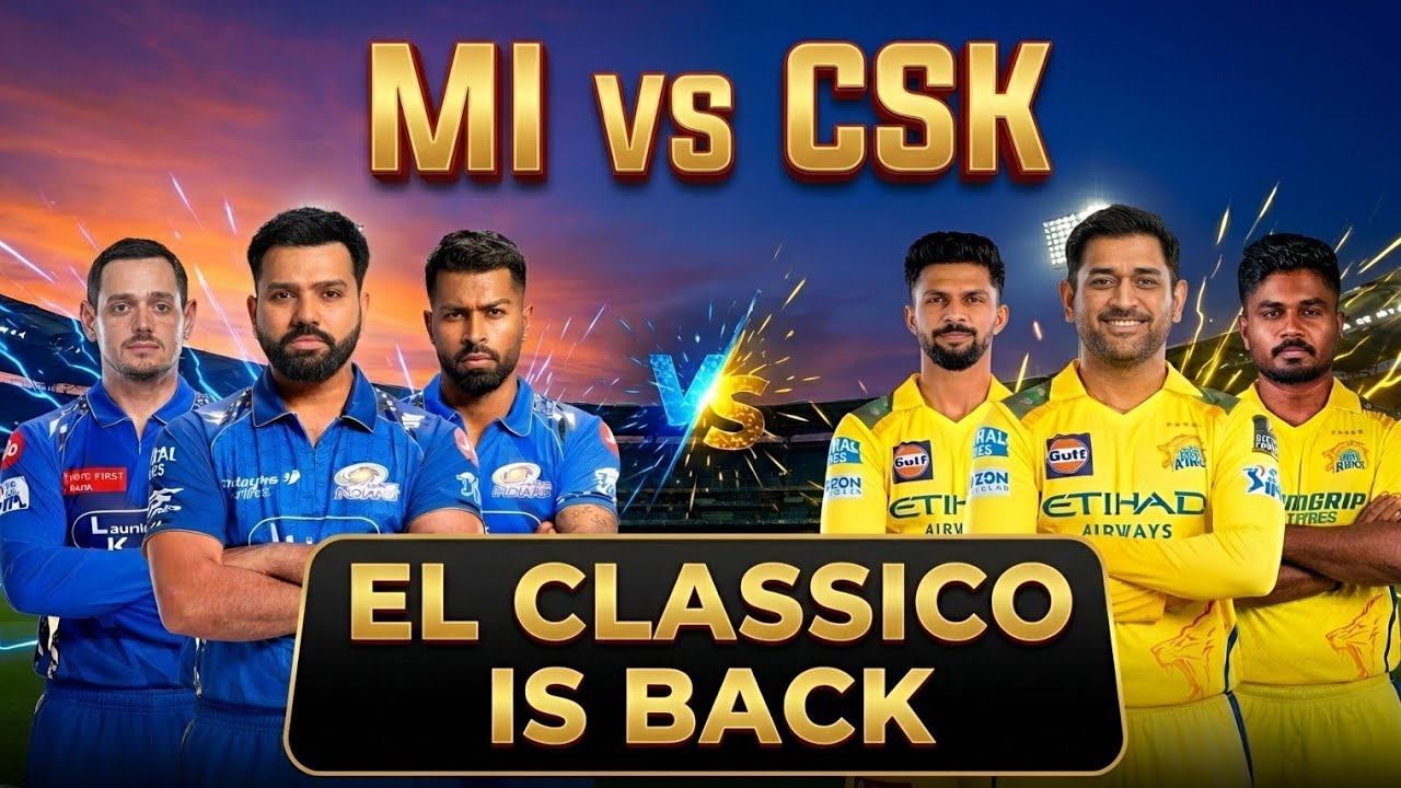 MI vs CSK: The Greatest Rivalry in IPL Ever | EL-Classico of IPL | MI vs CSK IPL 2026 | 
