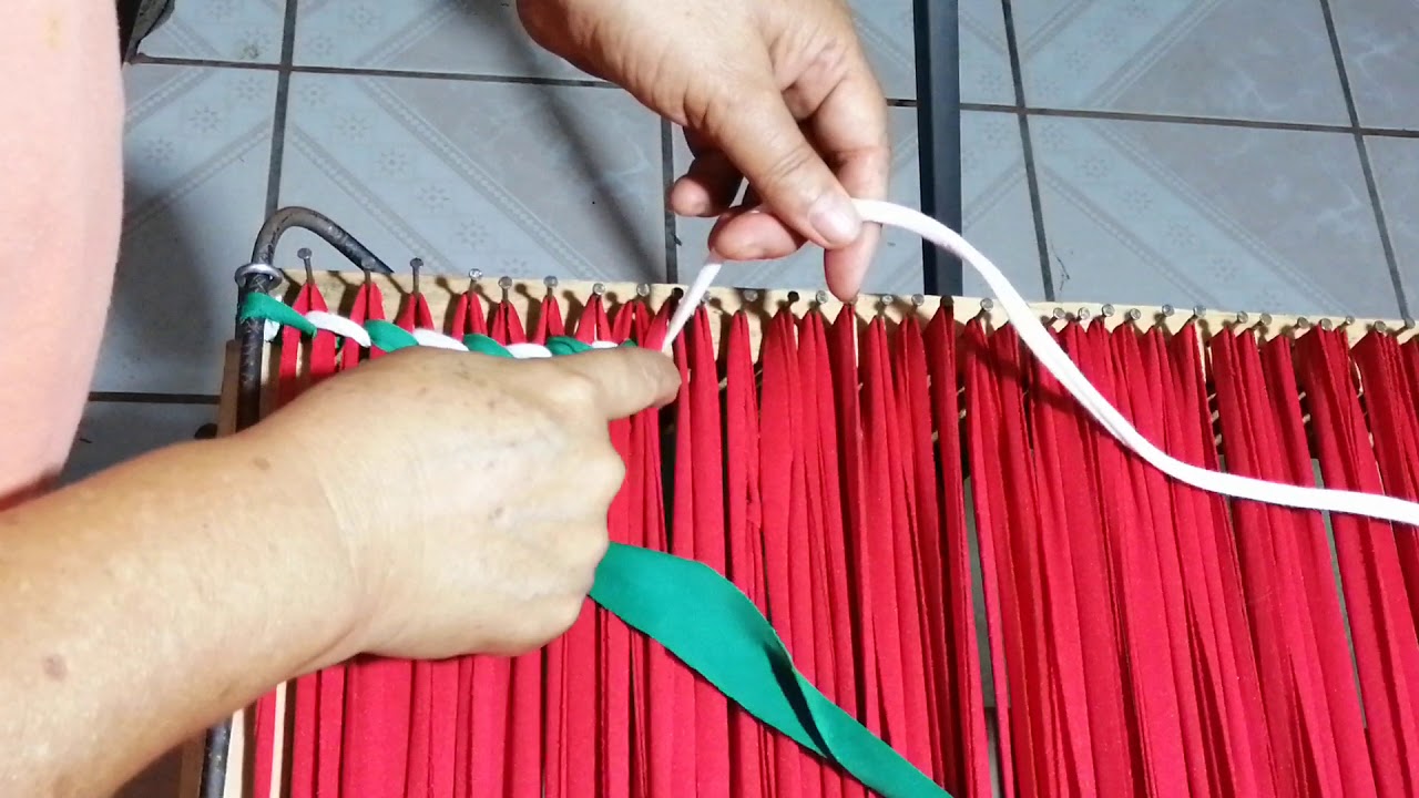 Cómo tener un tapete en telar cuadrado de trapillo Sonia R.A