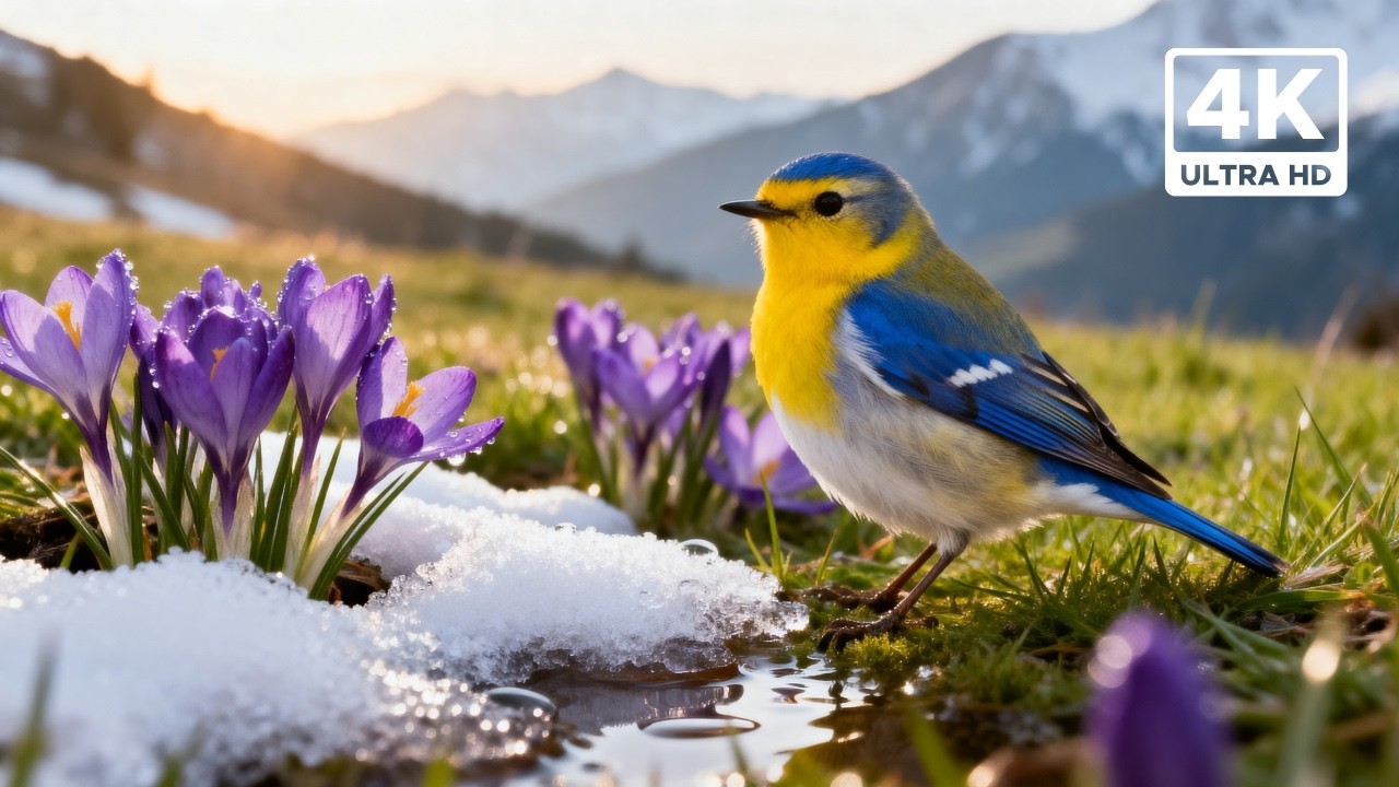 Late Winter Bird Sounds ❄️ Piano & Flute Relaxation Music for Inner Peace and Calm Mind