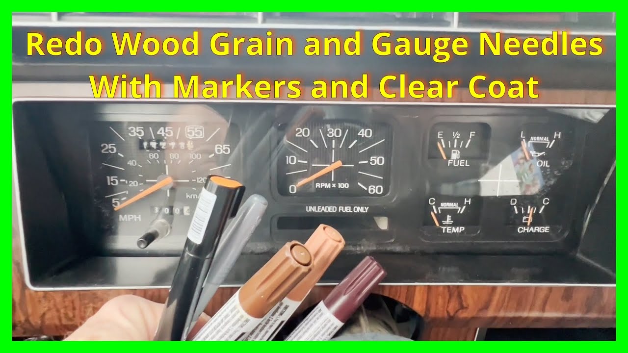Redo Dash Wood Grain and Gauge Needles With Markers And Clear Coat 83 F-150 or Any Vehicle