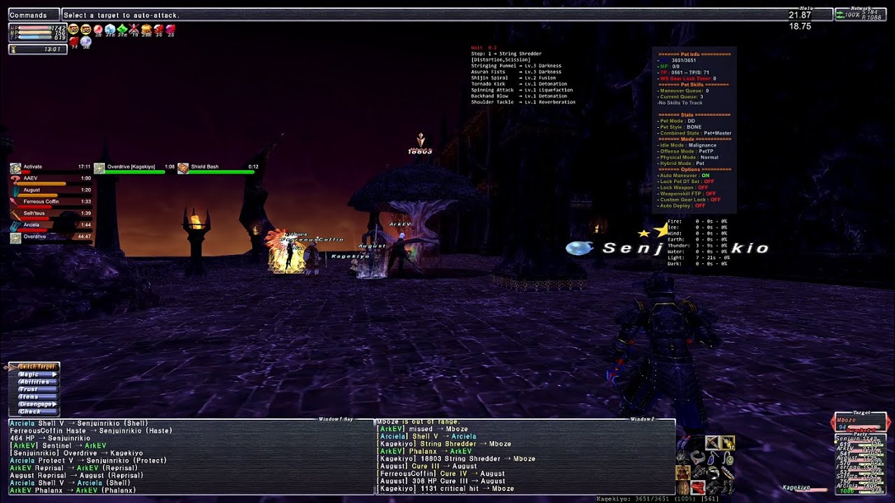 FFXI - Pup Sheol Gaol T3 Mboze Solo w/ Trusts