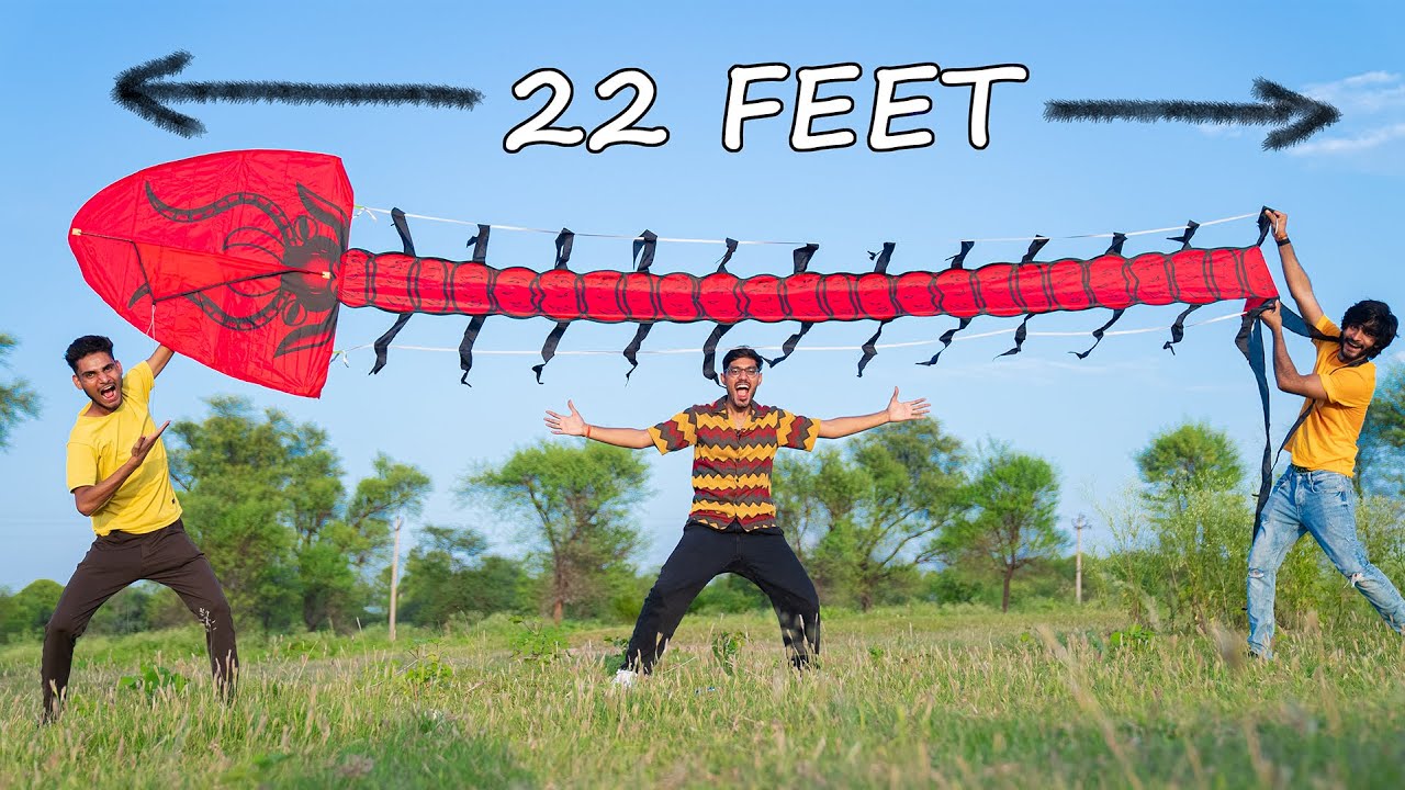 Monster Kite-22 Feet🔥 | क्या ये अजीबोगरीब पतंग उड़ पायेगी? Crazy Kites