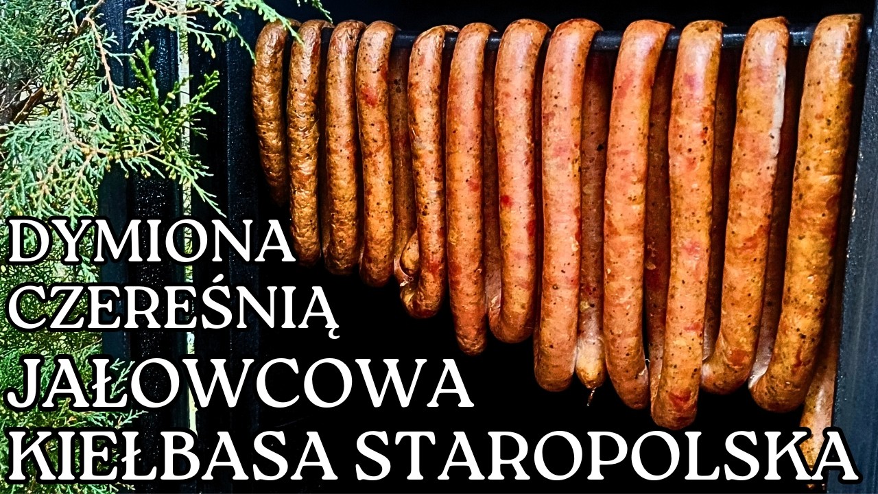 Doskonała  Kiełbasa Staropolska z Jałowcem Odymiona Czereśnią.