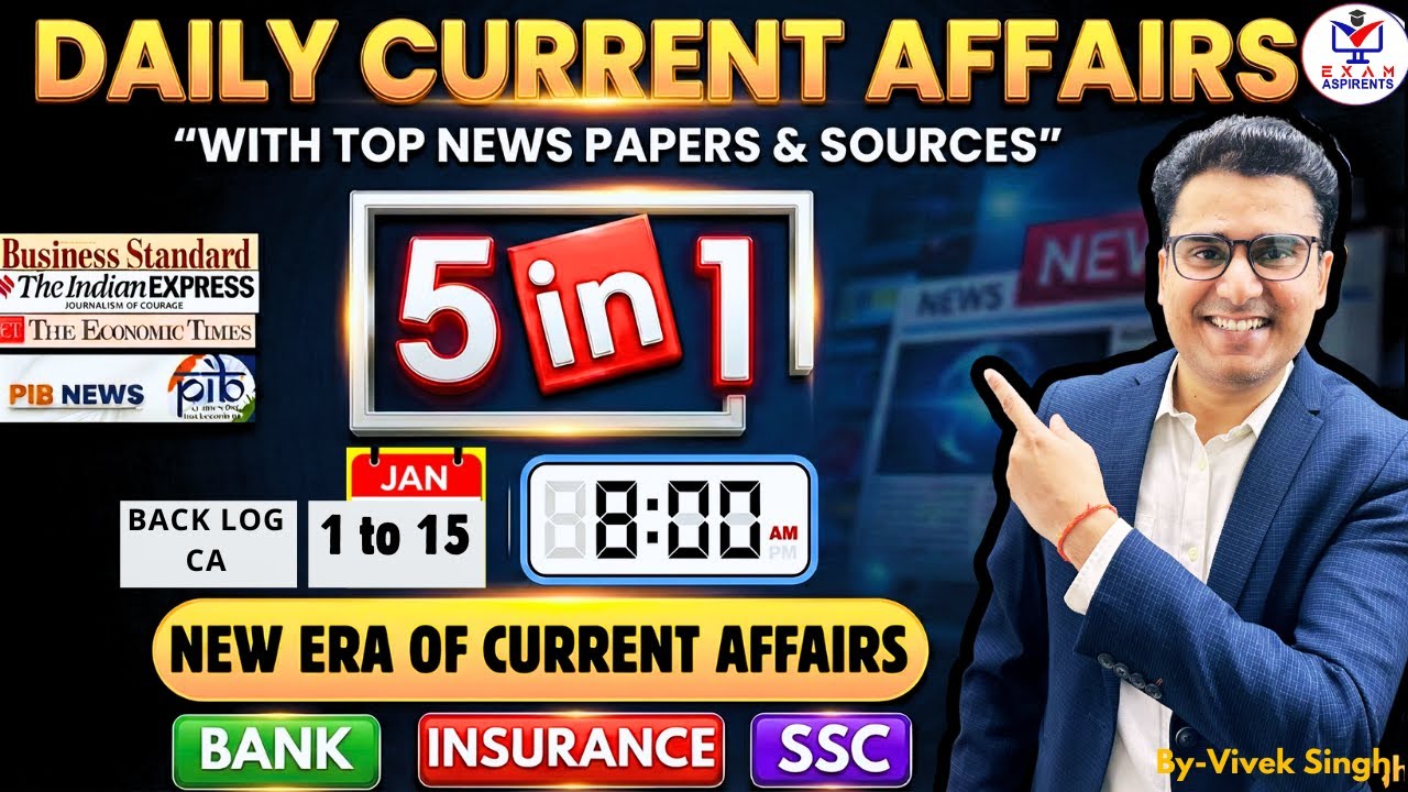 Current Affairs Today 2026| 1 to 15 JAN  BACK  Log Current Affairs 2026| Daily Current Affairs