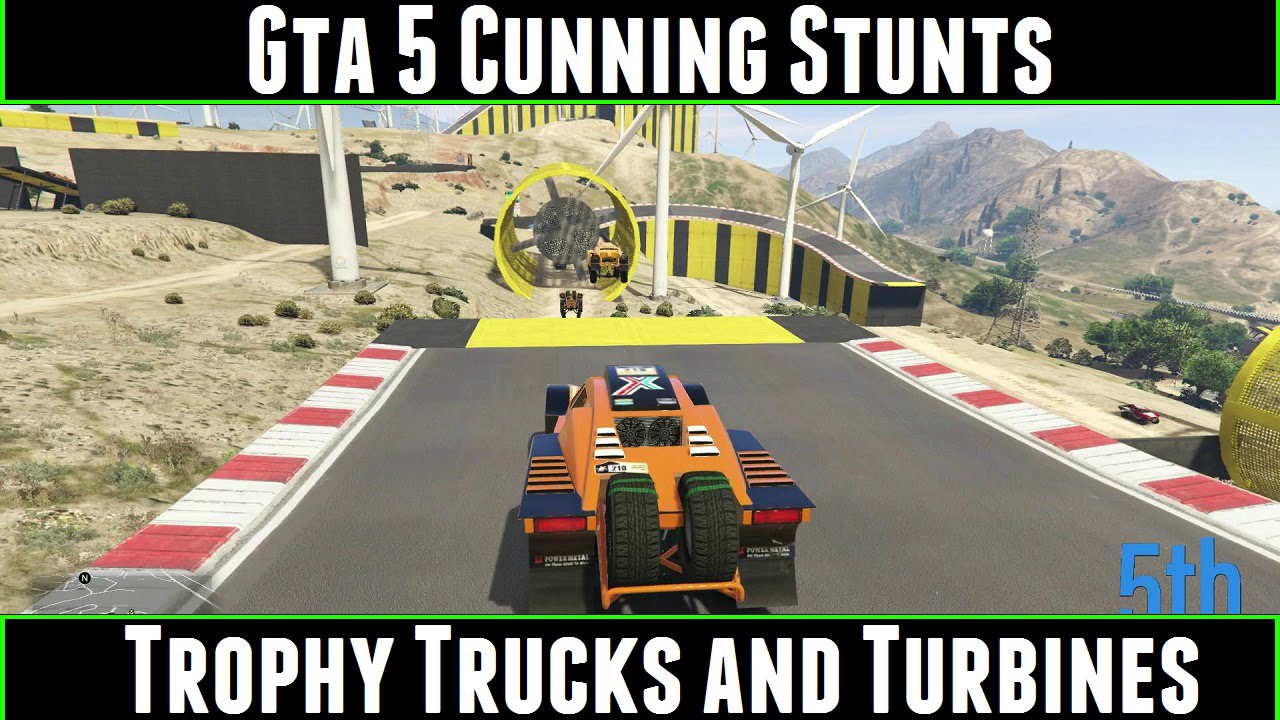 Gta 5 Cunning Stunts Trophy Trucks And Turbines (Part 1)