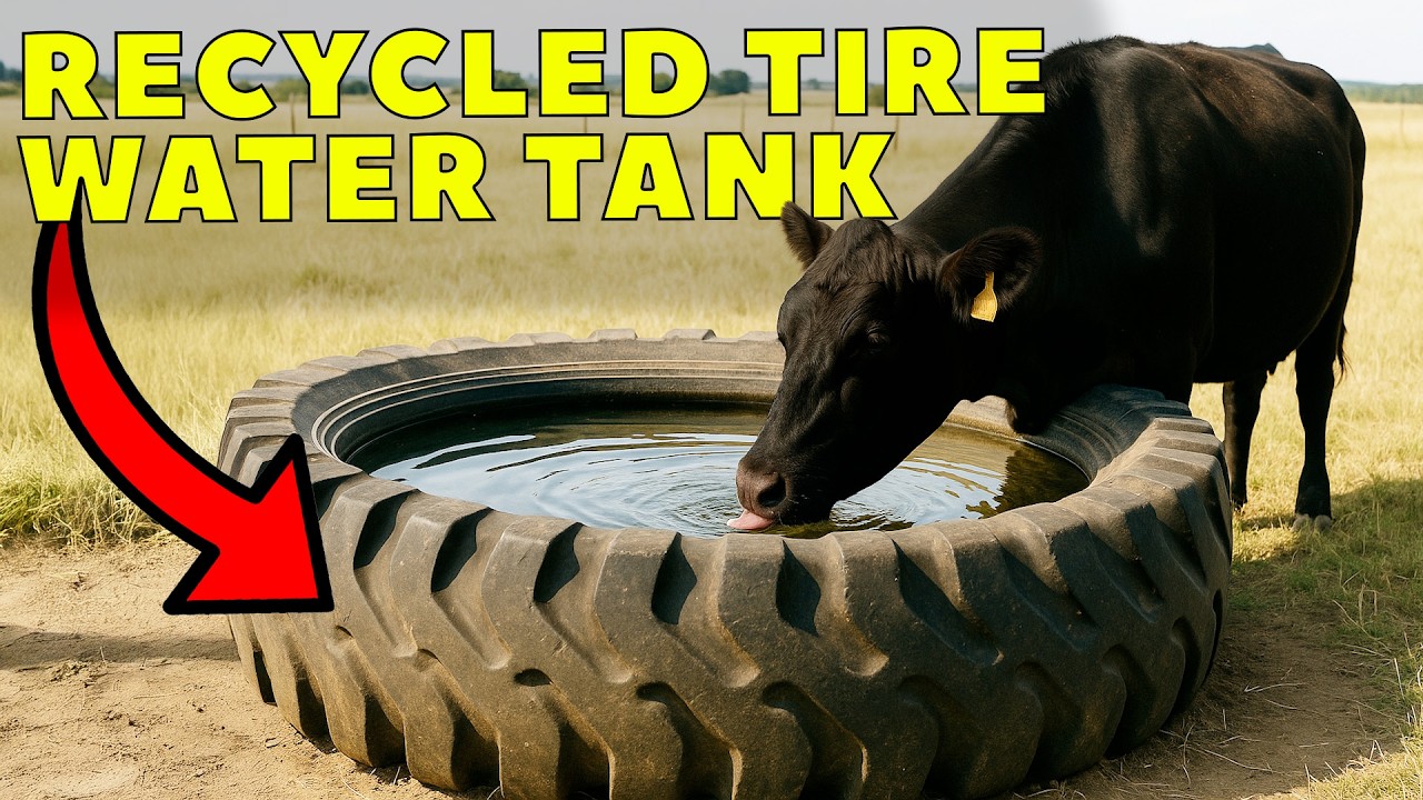 Tire Water Tank Install | Simple Start to Finish Tutorial for Your Farm
