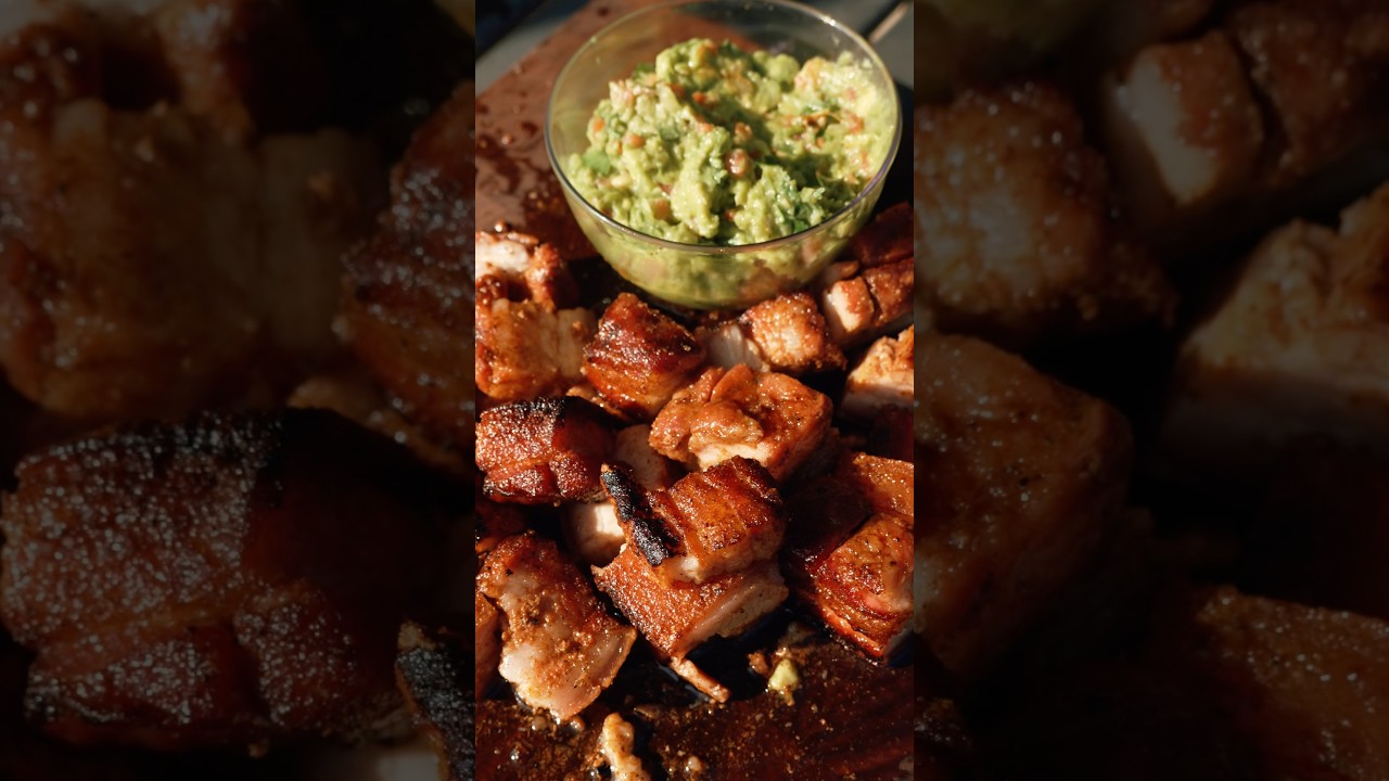 Crispy, smoked pork belly #recipe