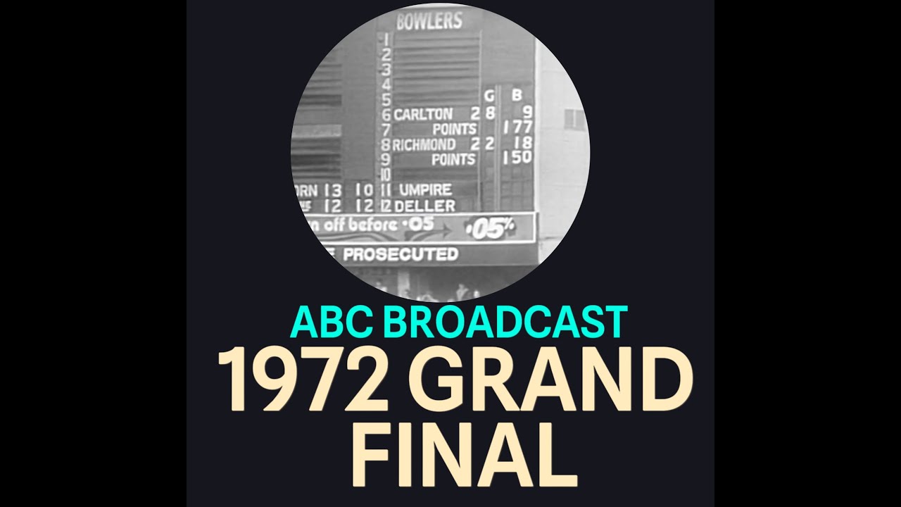 ABC broadcast 1972 VFL Grand Final - Richmond v Carlton, MCG