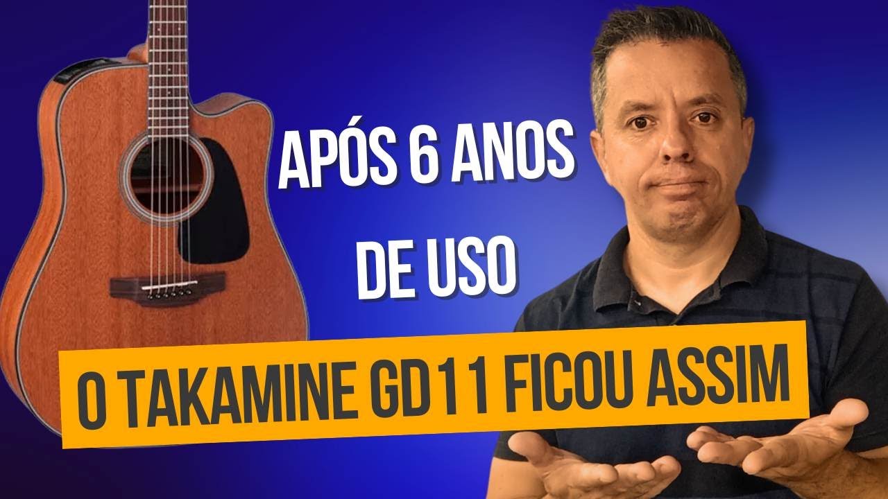 Olha como ficou o Takamine GD11 após 6 anos de uso