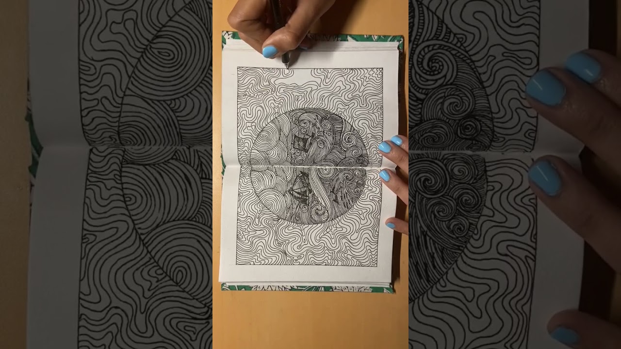 Drawing practice everyday with micron pen and gel pen