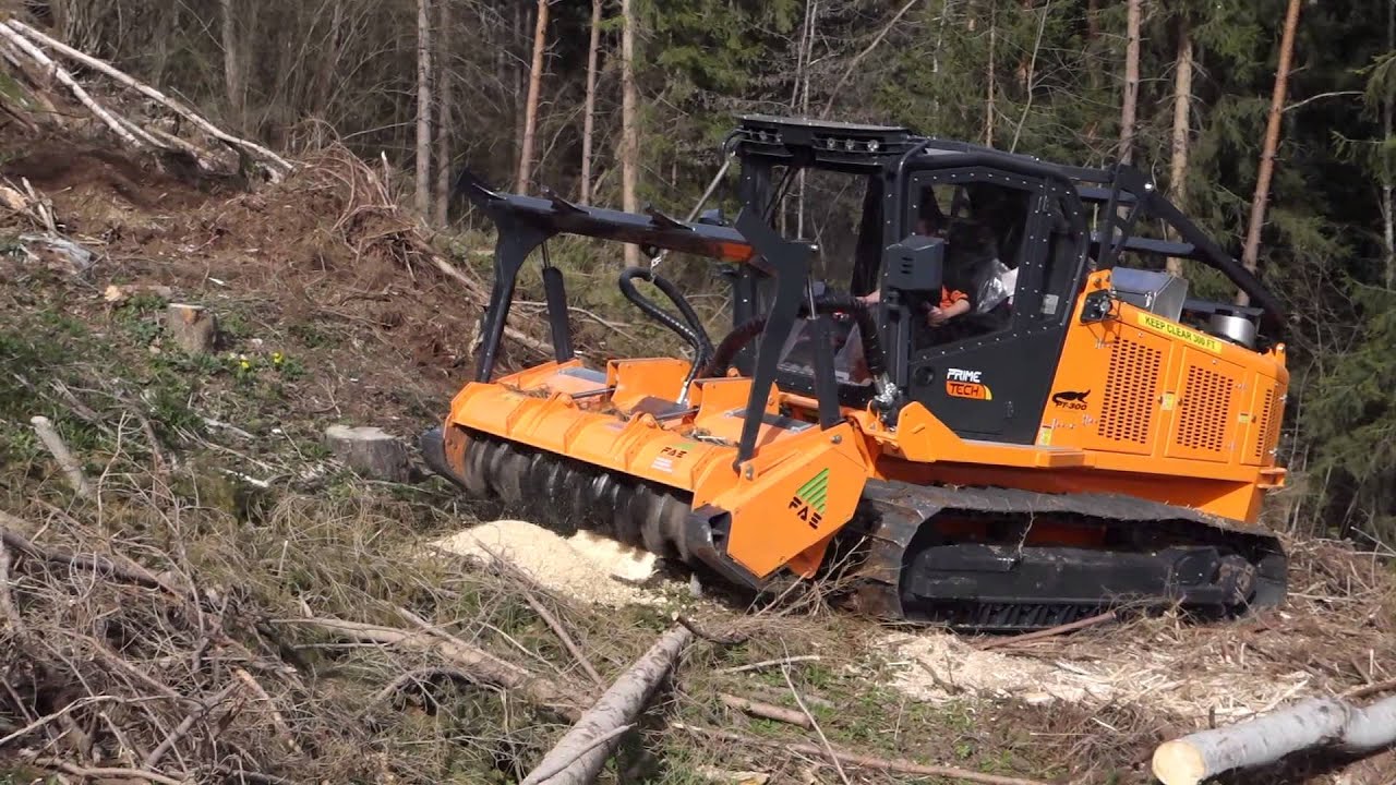 samobieżny mulczer hydrauliczny PRIMETECH PT300 - frezowanie pnia 70 cm