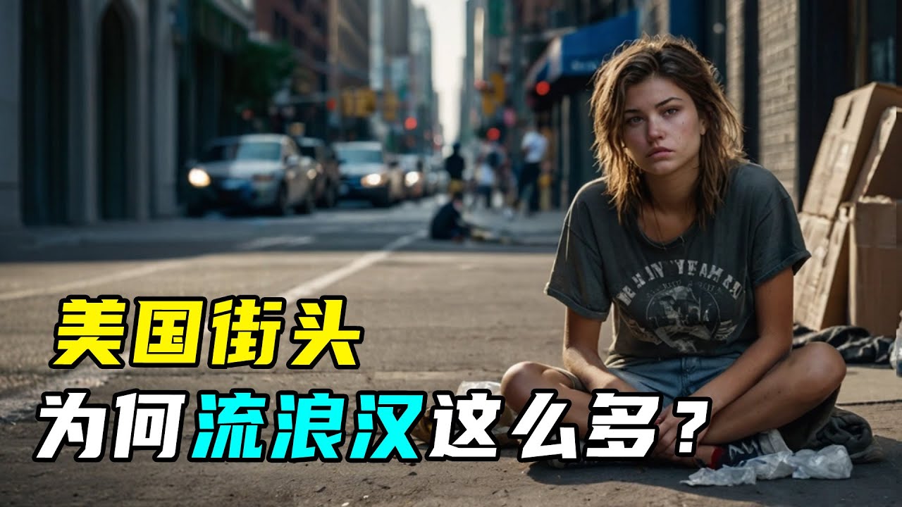 跟拍美国流浪汉的一天，搭帐篷被驱赶，常年吃不饱饭？