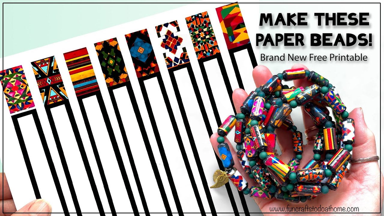 Aztec Inspired Paper Bead Strips - Create Some Stunning Jewelry With My Free Designs - Have Fun!