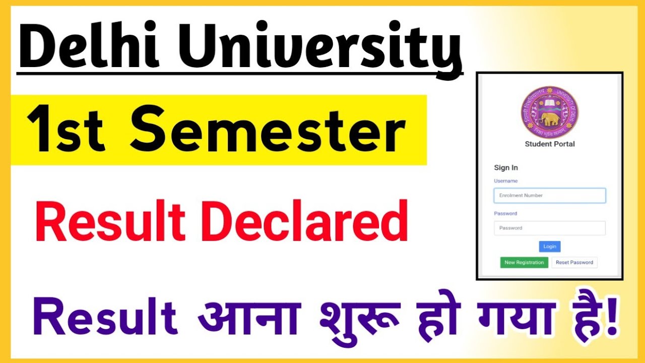 Delhi University First Semester Result Declared 2022 | DU SOL first semester Result Update 2022