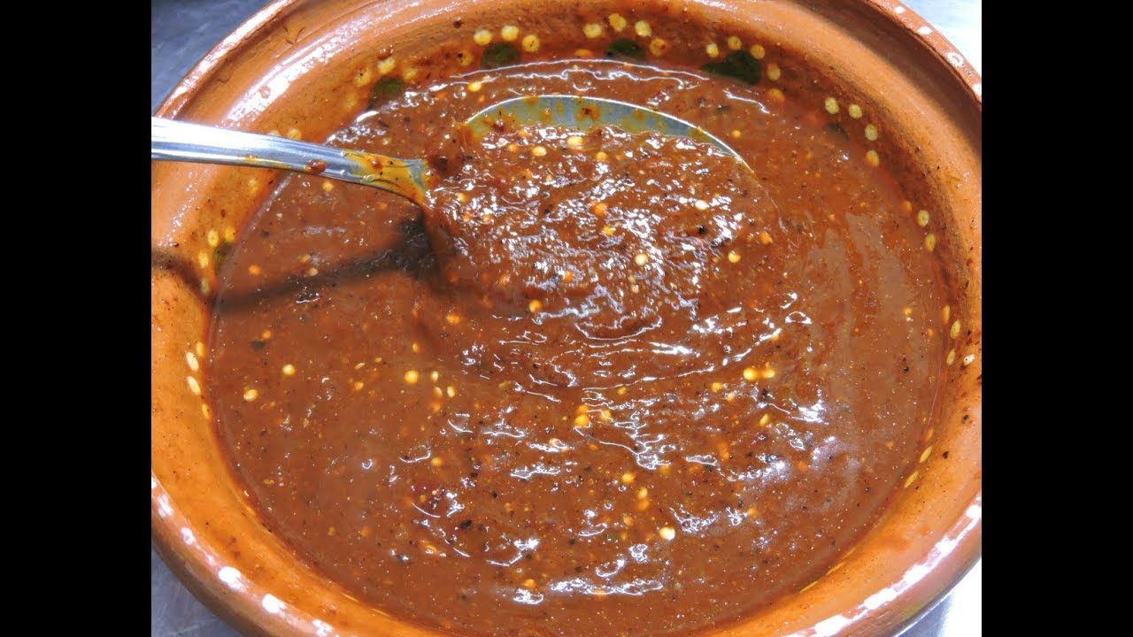 Salsa de Chile Cascabel con tomates.- RecetasdeLuzMa