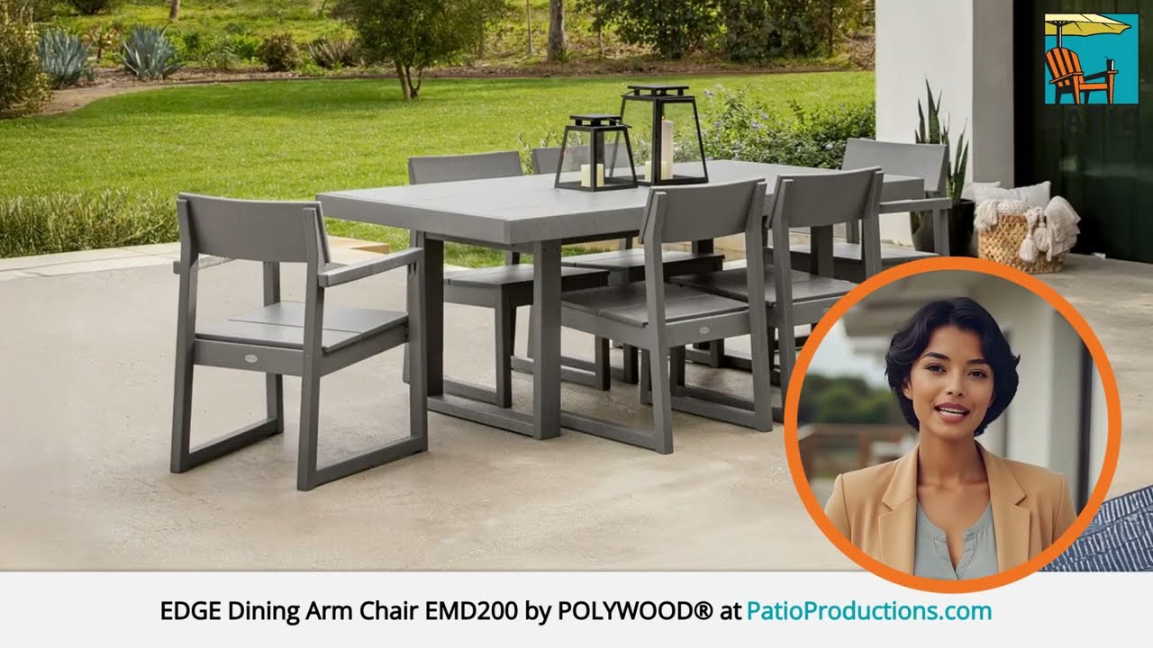 POLYWOOD EDGE Dining Arm Chair EMD200 | Tasteful Outdoor Luxury