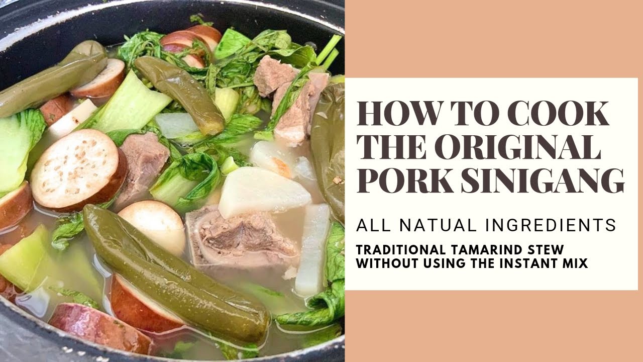How to cook Sinigang (Tamarind paste With Pork and Vegetables) Not using the instant sinigang mix.