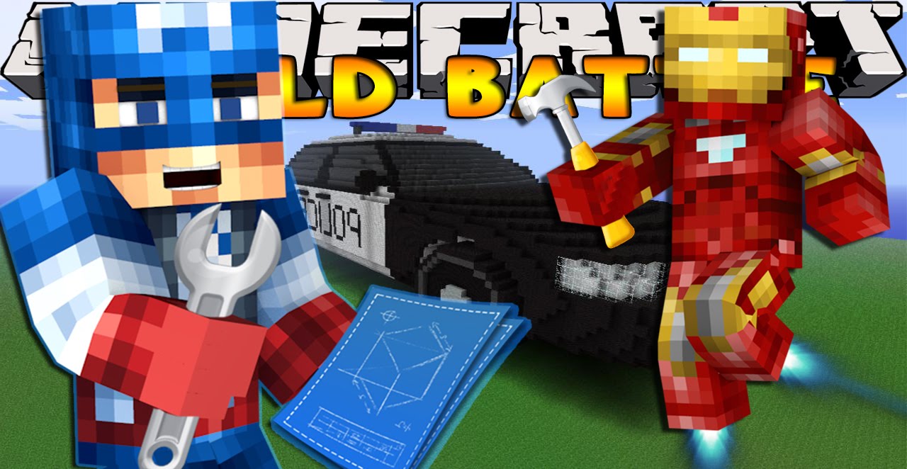 Minecraft MineVengers - SUPERHERO BUILD BATTLE!