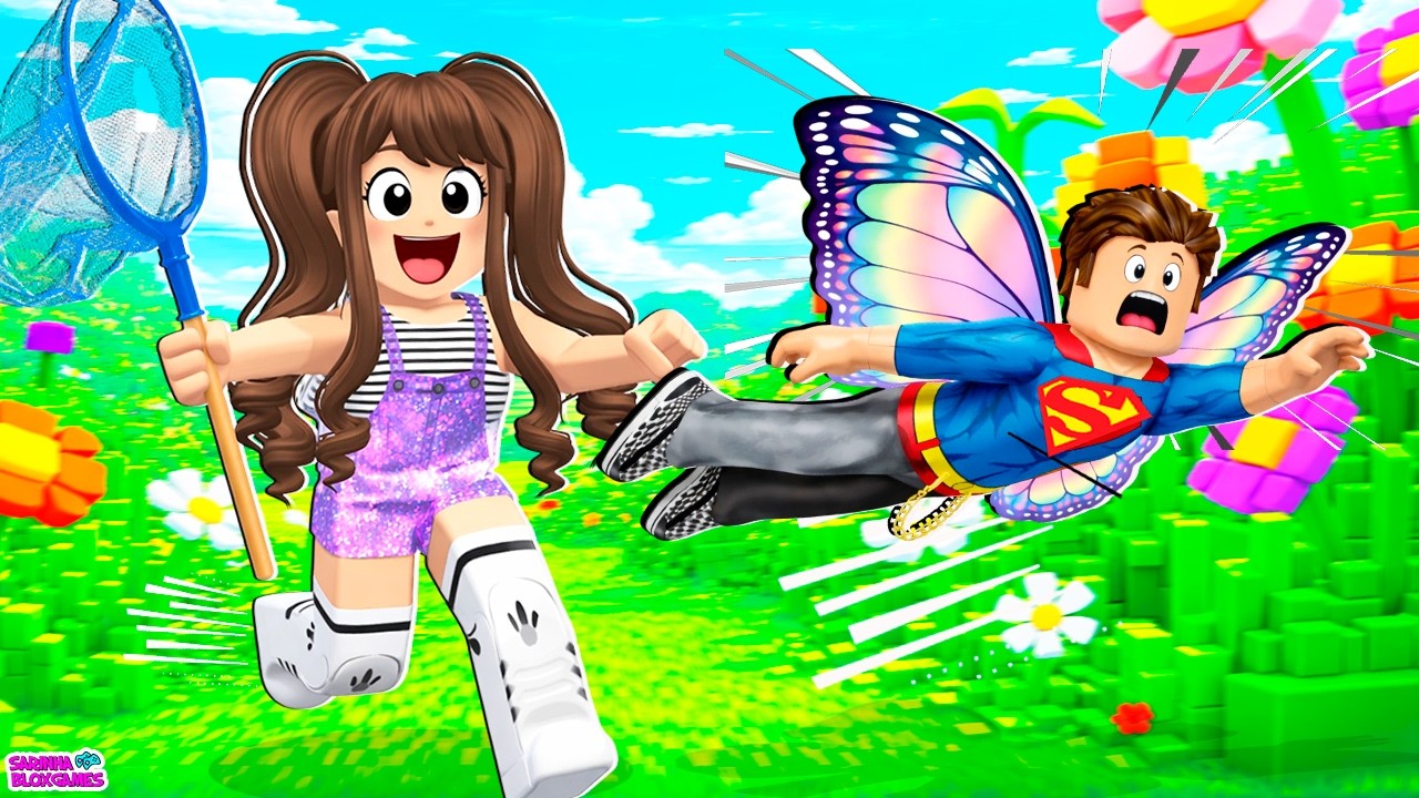 MEU PAI VIROU UMA BORBOLETINHA no ESCONDE ESCONDE DE BORBOLETAS do ROBLOX