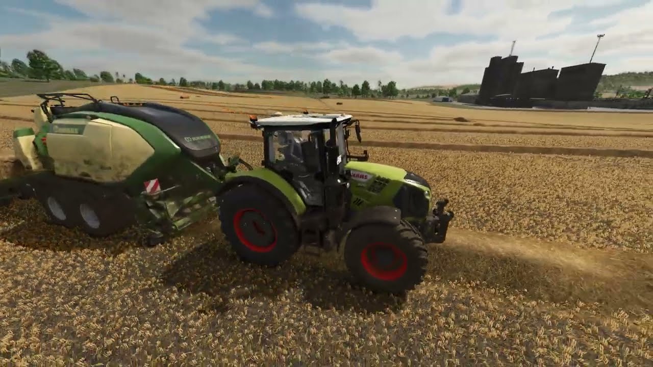 FS25 | Claas Aroon 570 & KRONE Comprima V 180 XC baler | PC Controller Gameplay