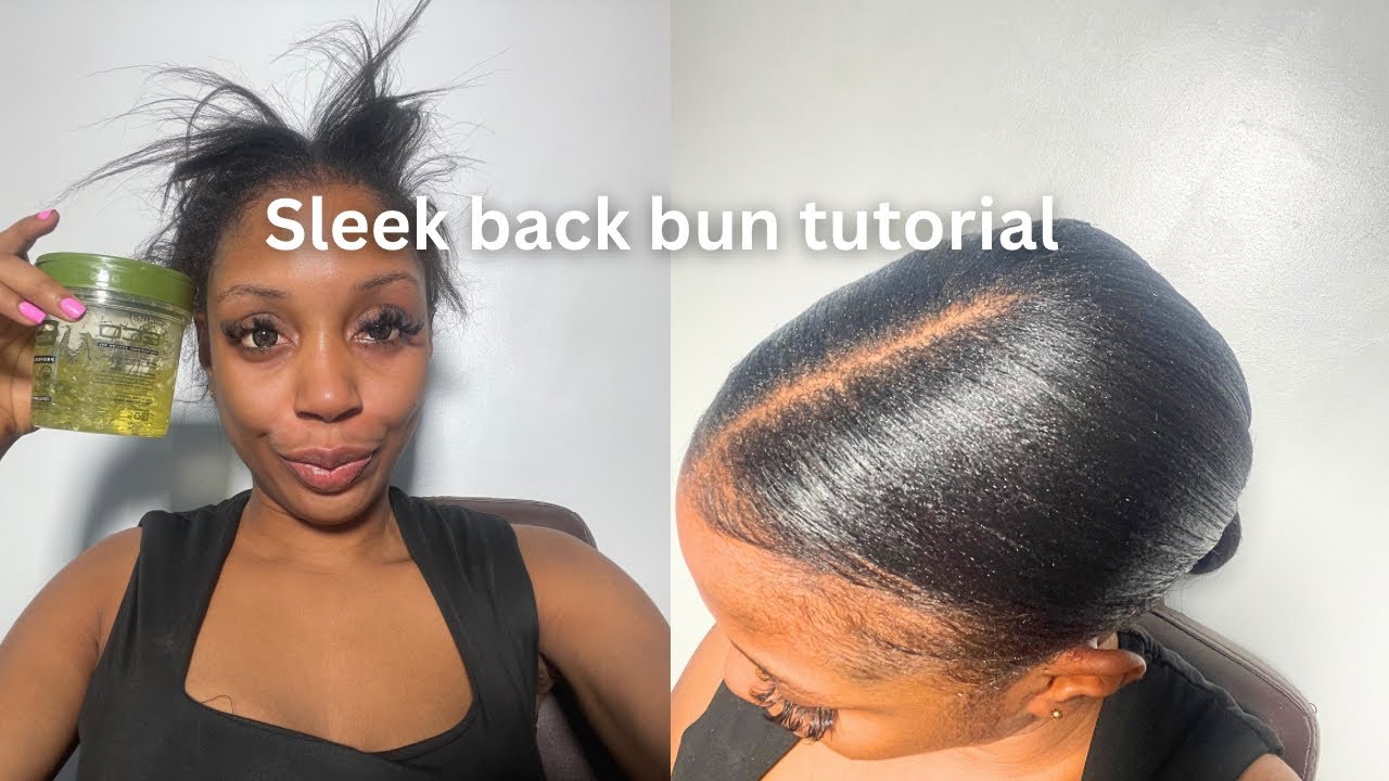 EASY sleek bun tutorial using eco styler gel