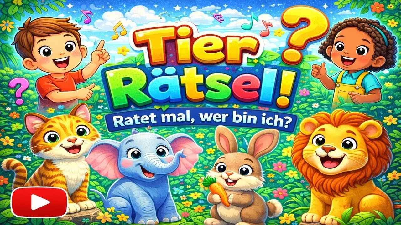 🐱 Wer bin ich? Das lustige Tier-Quiz-Lied 🐘🎵