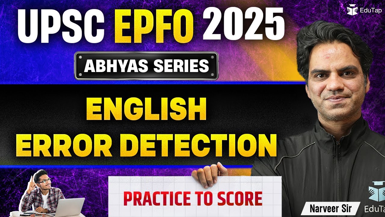 UPSC EPFO Free Classes 2025 | UPSC EPFO English Free MCQs | UPSC EPFO English Important Topics