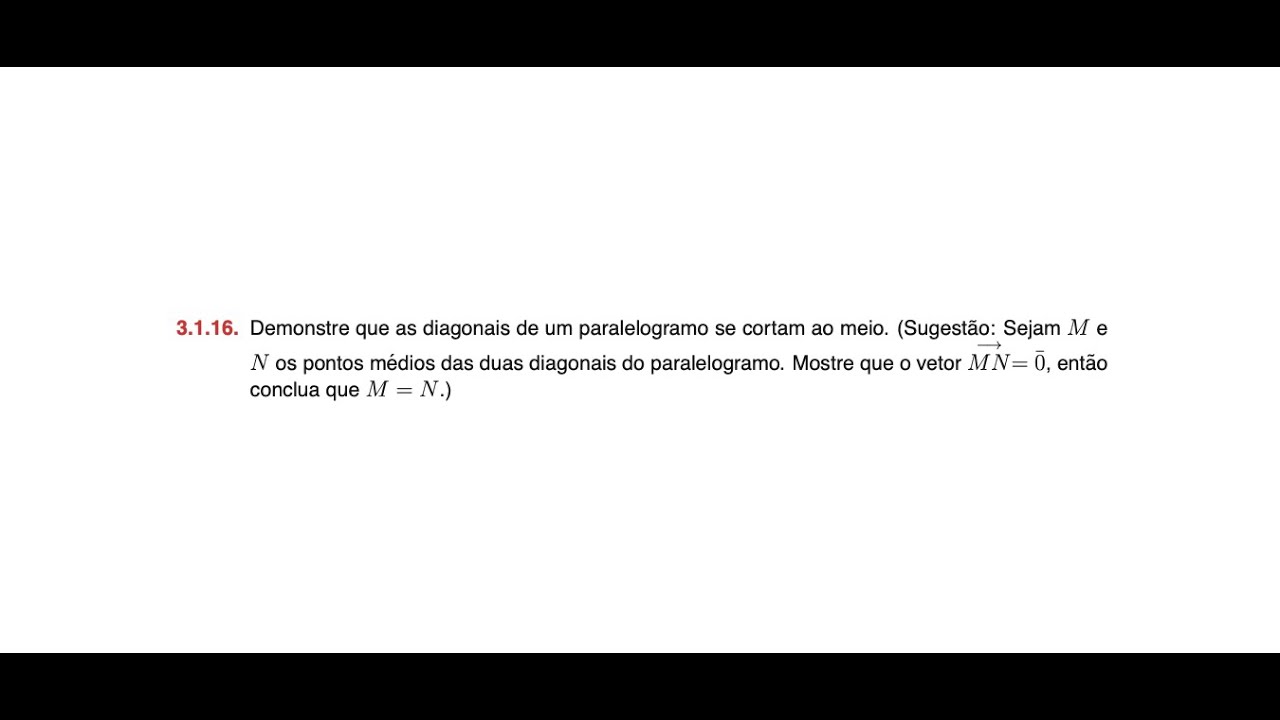 Geometria Anal&iacute;tica : Resolu&ccedil;&atilde;o - Vetor Nulo