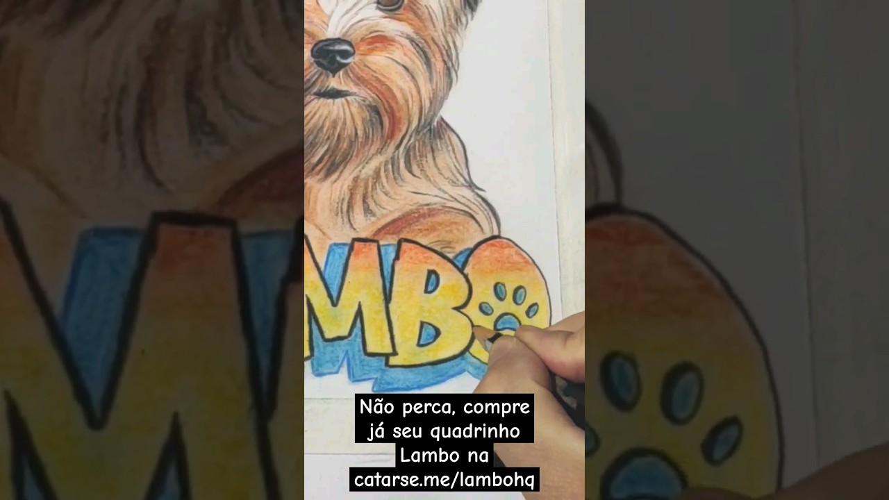 N&atilde;o perca essa hist&oacute;ria incr&iacute;vel #lambohq #sketch #desenho #quadrinho #hq #yorkshire #cachorro