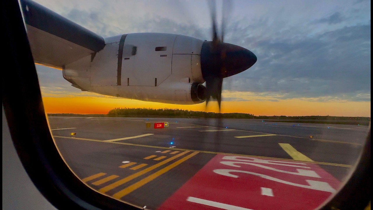 [4K] &ndash; Spectacular Helsinki Sunset Landing &ndash; Finnair &ndash; ATR-72-500 &ndash; HEL &ndash; OH-ATF &ndash; SCS 1550