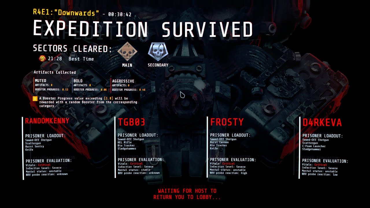 GTFO Speedrun - R4E1 100% in 30:42 (Previous World Record)