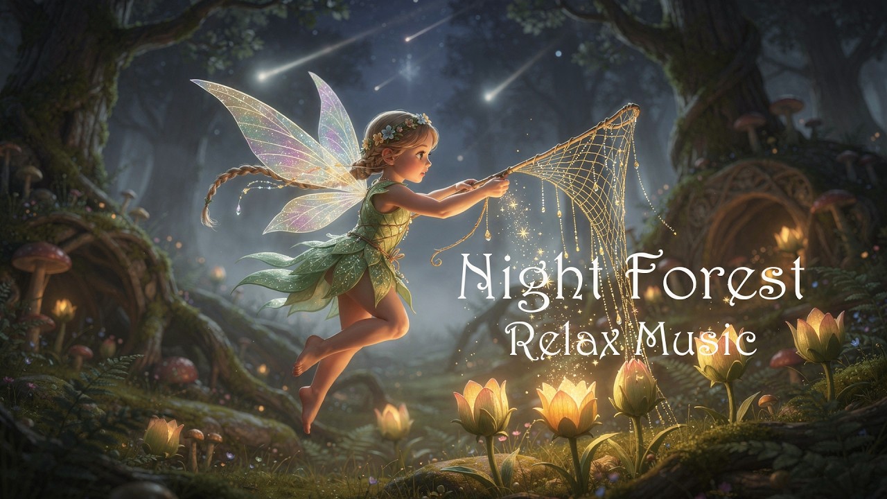 Night Forest Fantasy Music | Relaxing Enchanted Woods Ambience for Sleep