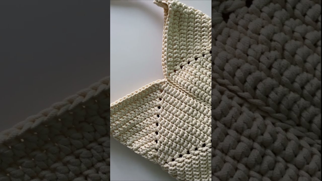 Шопер в цвете Экрю. Как Вам результат?  #crochet  #crochetbag  #tutorial  #shorts #вяжу  #вязание