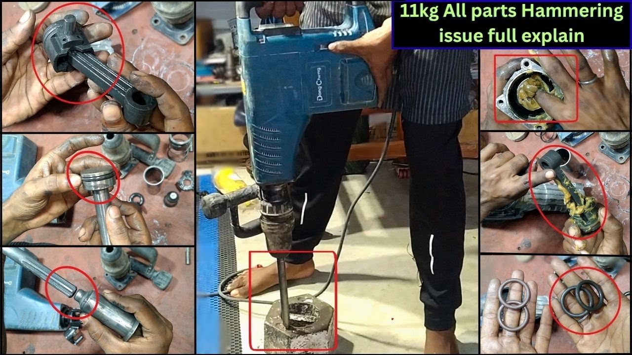 GSH11E demolation hammer all parts hammering problem full explain ,11kg braker machine not hammering