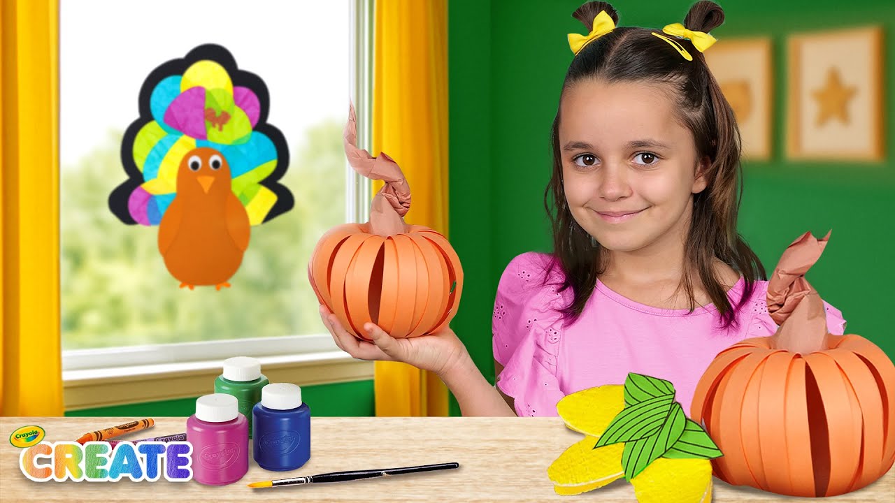 Fun Thanksgiving Crafts for Kids! 🦃🍂 | Paper Pumpkins, Corn Cards & More