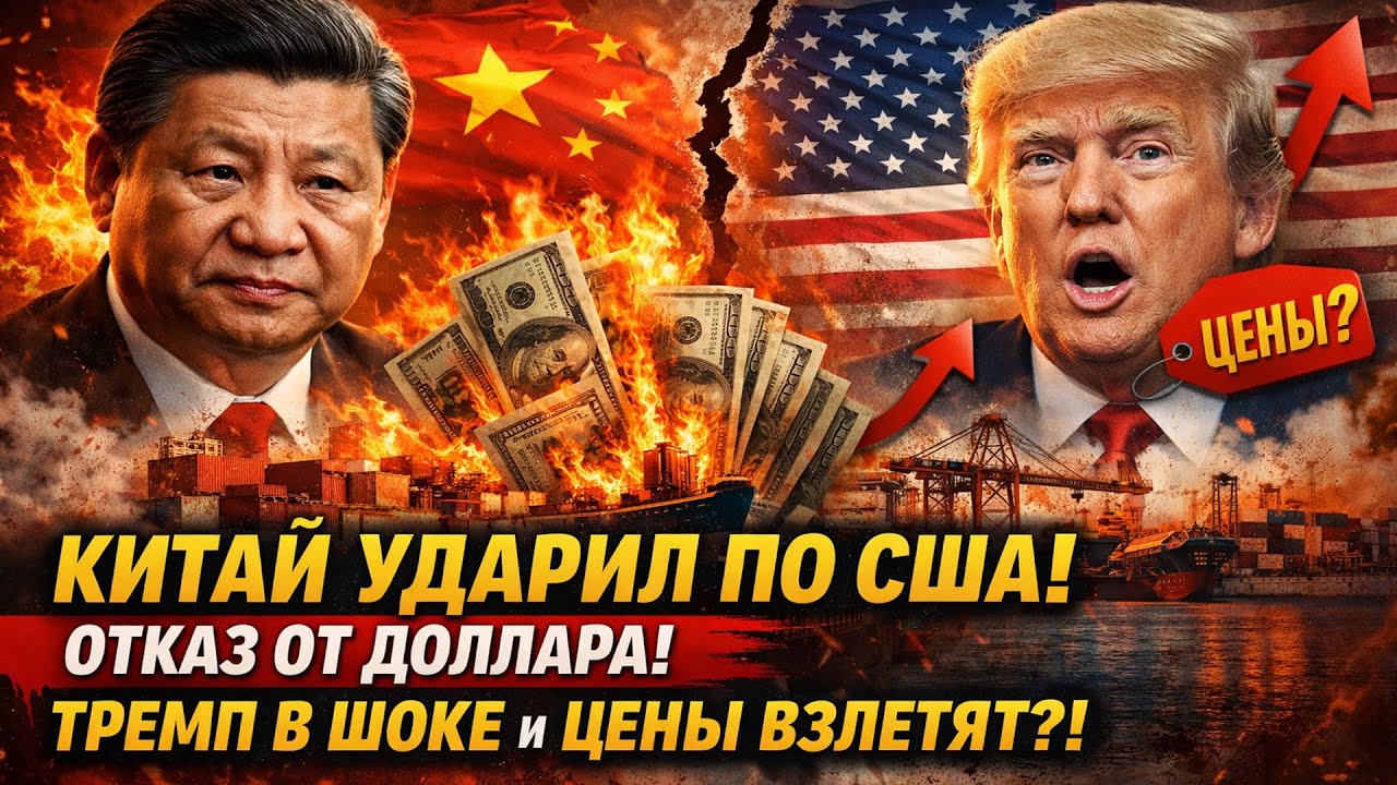 Китай ударил по экспорту США и начал отказ от доллара — Трамп готовит ответ или всё решено?