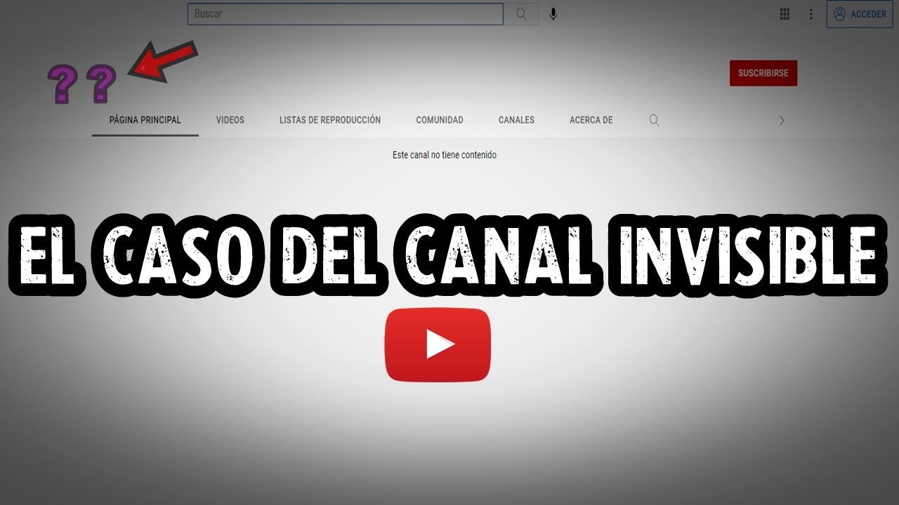 EL EXTRAÑO CASO DEL CANAL INVISIBLE DE YOUTUBE
