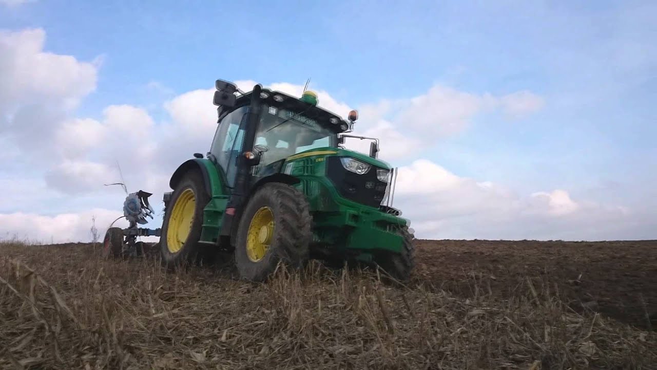John Deere 6115R and Lemken Europal 5 Plowing